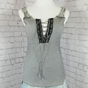BKE~ lace up tank top